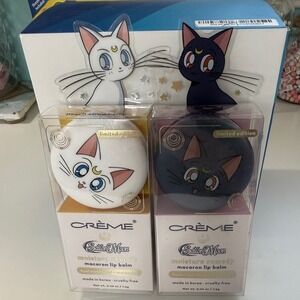 Creme Shop X Sailor Moon Limited Edition Macaron Lip Balms Set Luna + Artimus